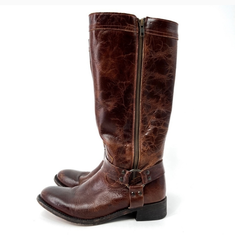 Sz8.5 Dan Post Leather Harness Boots
